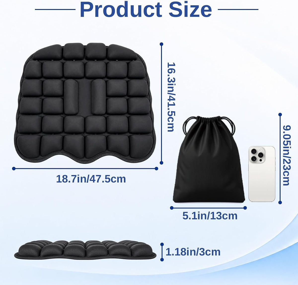 Inflatable Airplane Seat Cushion – Portable Comfort Support for Long Flights & Travel