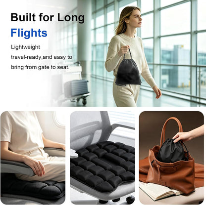 Inflatable Airplane Seat Cushion – Portable Comfort Support for Long Flights & Travel