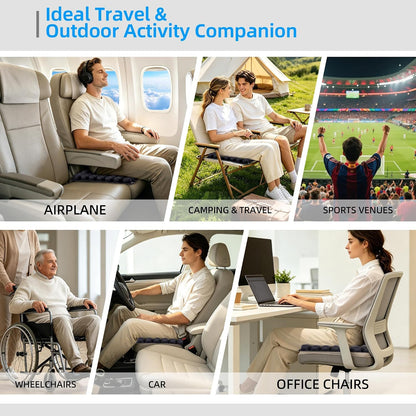 Inflatable Airplane Seat Cushion – Portable Comfort Support for Long Flights & Travel