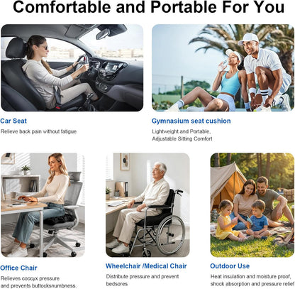Inflatable Airplane Seat Cushion – Portable Comfort Support for Long Flights & Travel